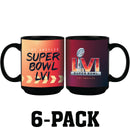[6 Pack] 15oz Black Sublimated Mug | 2021 Super Bowl LVI