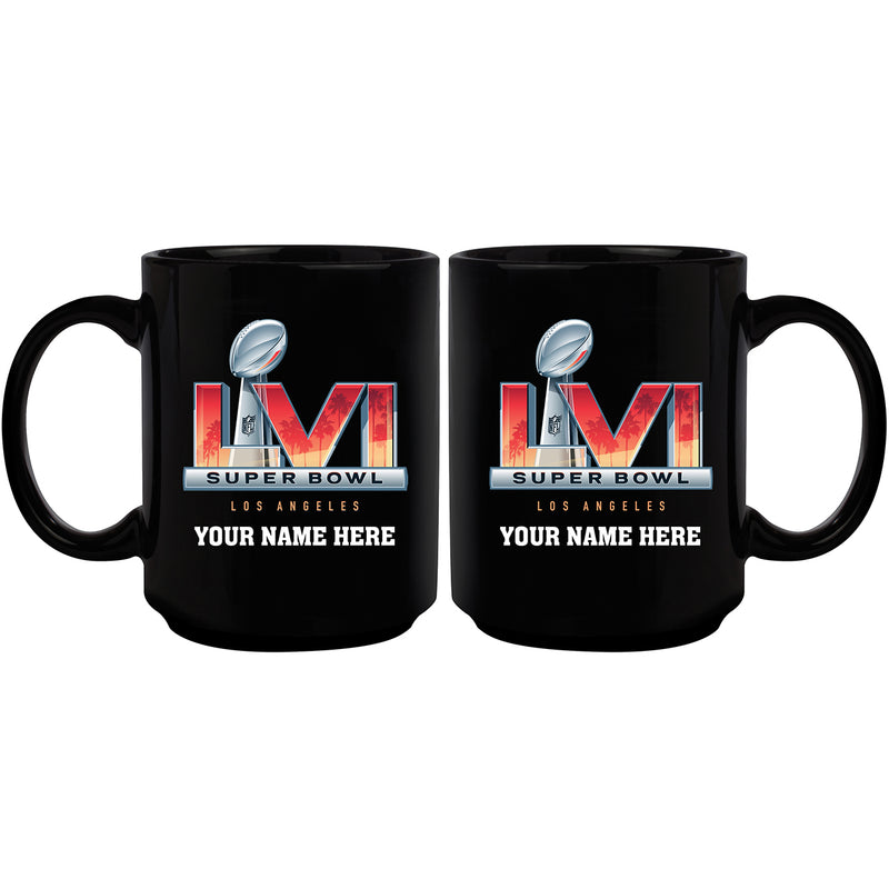 15 oz. Personalized Black Sublimated Mug | 2021 Super Bowl LVI