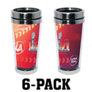 [6 Pack] 16oz Stainless Steel Tumbler with Insert | 2021 Super Bowl LVI