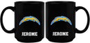 15oz Black Personalized Ceramic Mug  | Los Angeles Chargers CurrentProduct, Drinkware_category_All, Engraved, LAC, Los Angeles Chargers, NFL, Personalized_Personalized 194207504147 $21.86