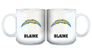 11oz White Personalized Ceramic Mug | Los Angeles Chargers CurrentProduct, Custom Drinkware, Drinkware_category_All, Gift Ideas, LAC, Los Angeles Chargers, NFL, Personalization, Personalized_Personalized 194207442593 $20.11