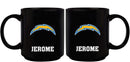 11oz Black Personalized Ceramic Mug | Los Angeles Chargers CurrentProduct, Custom Drinkware, Drinkware_category_All, Gift Ideas, LAC, Los Angeles Chargers, NFL, Personalization, Personalized_Personalized 194207372739 $20.11