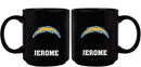 11oz Black Personalized Ceramic Mug | Los Angeles Chargers CurrentProduct, Custom Drinkware, Drinkware_category_All, Gift Ideas, LAC, Los Angeles Chargers, NFL, Personalization, Personalized_Personalized 194207372739 $20.11