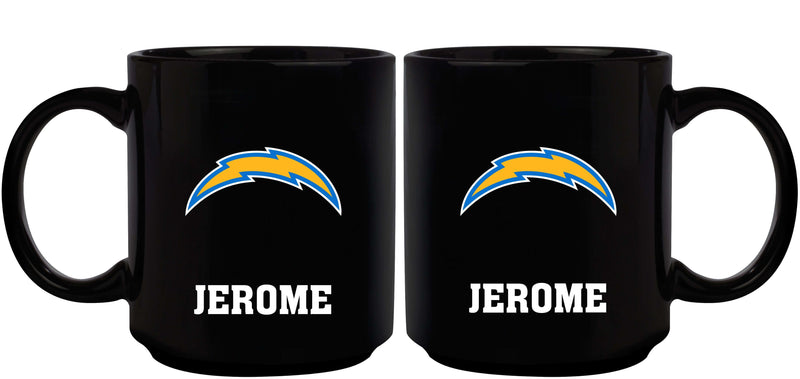 11oz Black Personalized Ceramic Mug | Los Angeles Chargers CurrentProduct, Custom Drinkware, Drinkware_category_All, Gift Ideas, LAC, Los Angeles Chargers, NFL, Personalization, Personalized_Personalized 194207372739 $20.11