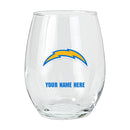 15oz Personalized Stemless Glass | Los Angeles Chargers