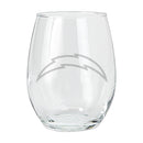 15oz Etched Stemless Tumbler | Los Angeles Chargers CurrentProduct, Drinkware_category_All, LAC, Los Angeles Chargers, NFL 194207265963 $12.49