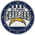 12 Inch Art Glass Clock | Los Angeles Chargers CurrentProduct, Home & Office_category_All, LAC, Los Angeles Chargers, NFL 687746446554 $38.49