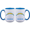 15oz Inner Color Personalized Ceramic Mug | Los Angeles Chargers 2790PER, CurrentProduct, Drinkware_category_All, LAC, Los Angeles Chargers, NFL, Personalized_Personalized  $27.99