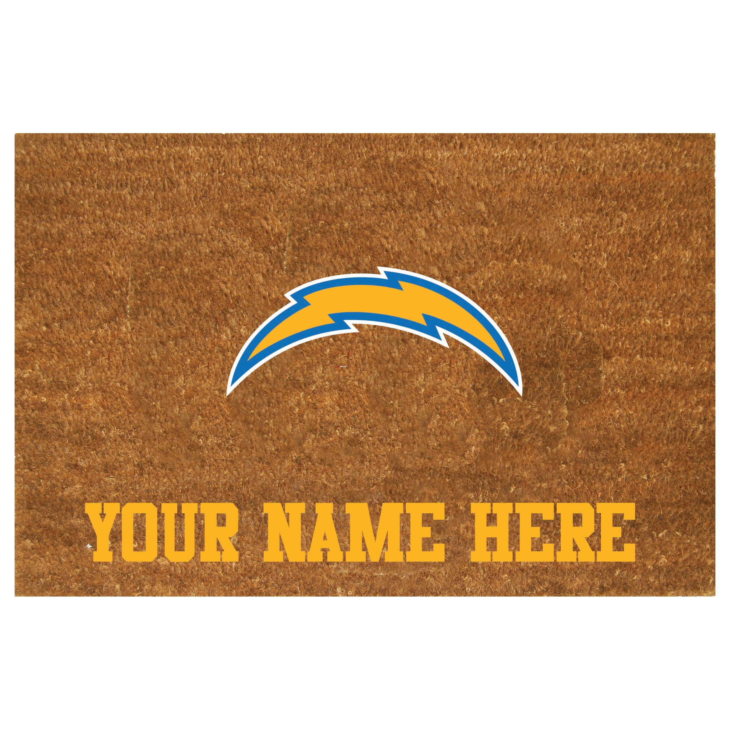 Personalized Doormat | Los Angeles Chargers