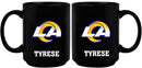 15oz Black Personalized Ceramic Mug | Los Angeles Rams CurrentProduct, Drinkware_category_All, Engraved, LAR, Los Angeles Rams, NFL, Personalized_Personalized 194207504185 $21.86