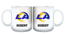 11oz White Personalized Ceramic Mug | Los Angeles Rams CurrentProduct, Custom Drinkware, Drinkware_category_All, Gift Ideas, LAR, Los Angeles Rams, NFL, Personalization, Personalized_Personalized 194207442586 $20.11