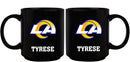 11oz Black Personalized Ceramic Mug | Los Angeles Rams CurrentProduct, Custom Drinkware, Drinkware_category_All, Gift Ideas, LAR, Los Angeles Rams, NFL, Personalization, Personalized_Personalized 194207372722 $20.11