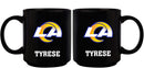 11oz Black Personalized Ceramic Mug | Los Angeles Rams CurrentProduct, Custom Drinkware, Drinkware_category_All, Gift Ideas, LAR, Los Angeles Rams, NFL, Personalization, Personalized_Personalized 194207372722 $20.11