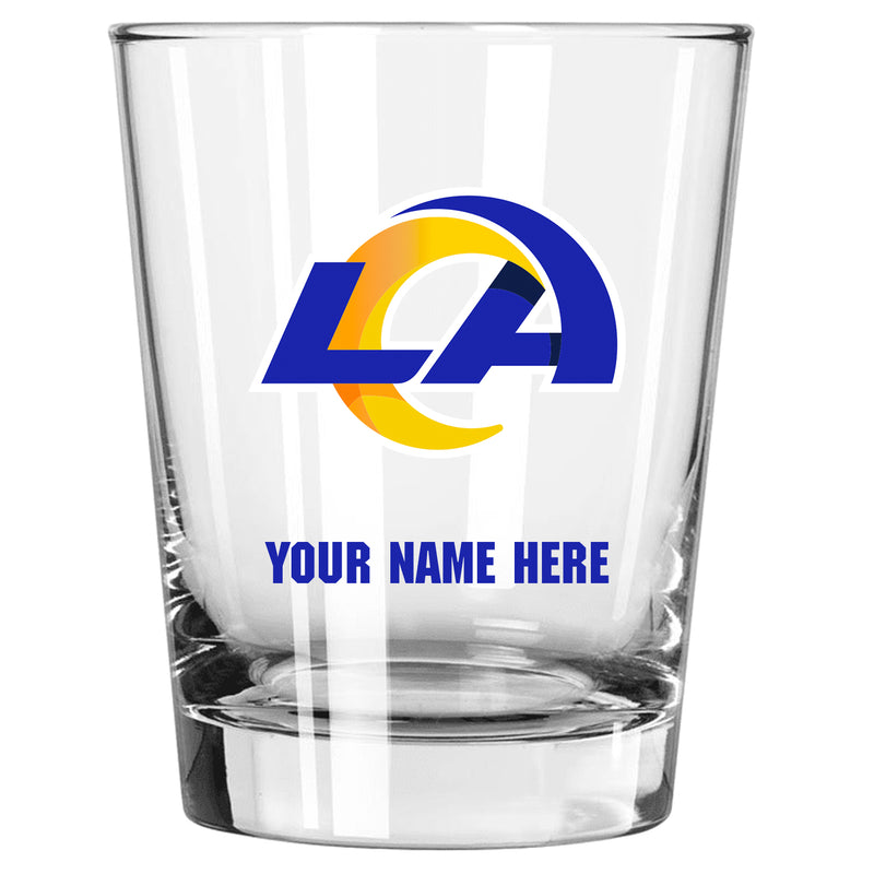 15oz Personalized Stemless Glass | Los Angeles Rams