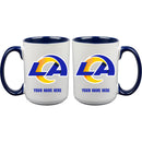 15oz Inner Color Personalized Ceramic Mug | Los Angeles Rams 2790PER, CurrentProduct, Drinkware_category_All, LAR, Los Angeles Rams, NFL, Personalized_Personalized  $27.99