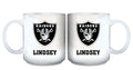 11oz White Personalized Ceramic Mug - Las Vegas Raiders CurrentProduct, Custom Drinkware, Drinkware_category_All, Gift Ideas, Las Vegas Raiders, LVR, NFL, Personalization, Personalized_Personalized 194207442579 $20.11