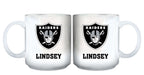11oz White Personalized Ceramic Mug - Las Vegas Raiders CurrentProduct, Custom Drinkware, Drinkware_category_All, Gift Ideas, Las Vegas Raiders, LVR, NFL, Personalization, Personalized_Personalized 194207442579 $20.11