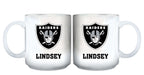 11oz White Personalized Ceramic Mug - Las Vegas Raiders CurrentProduct, Custom Drinkware, Drinkware_category_All, Gift Ideas, Las Vegas Raiders, LVR, NFL, Personalization, Personalized_Personalized 194207442579 $20.11