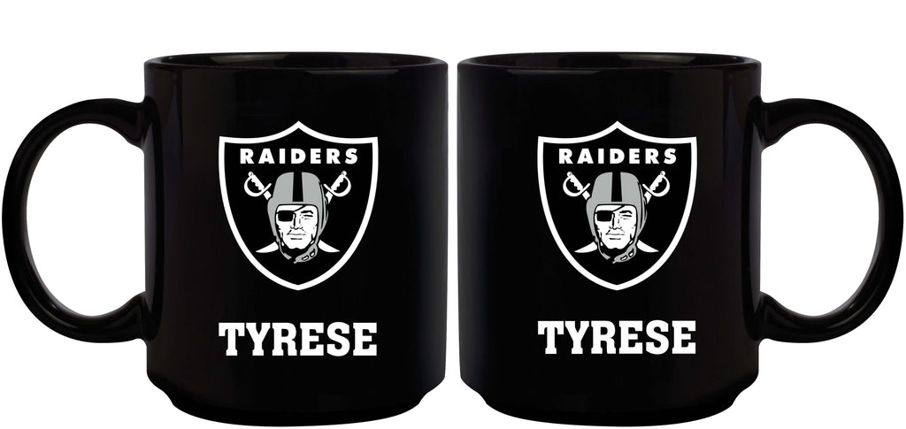 11oz Black Personalized Ceramic Mug - Las Vegas Raiders CurrentProduct, Custom Drinkware, Drinkware_category_All, Gift Ideas, Las Vegas Raiders, LVR, NFL, Personalization, Personalized_Personalized 194207372715 $20.11