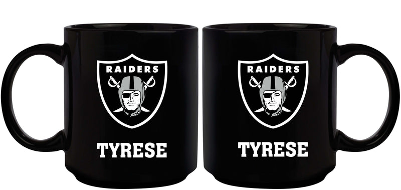 11oz Black Personalized Ceramic Mug - Las Vegas Raiders CurrentProduct, Custom Drinkware, Drinkware_category_All, Gift Ideas, Las Vegas Raiders, LVR, NFL, Personalization, Personalized_Personalized 194207372715 $20.11