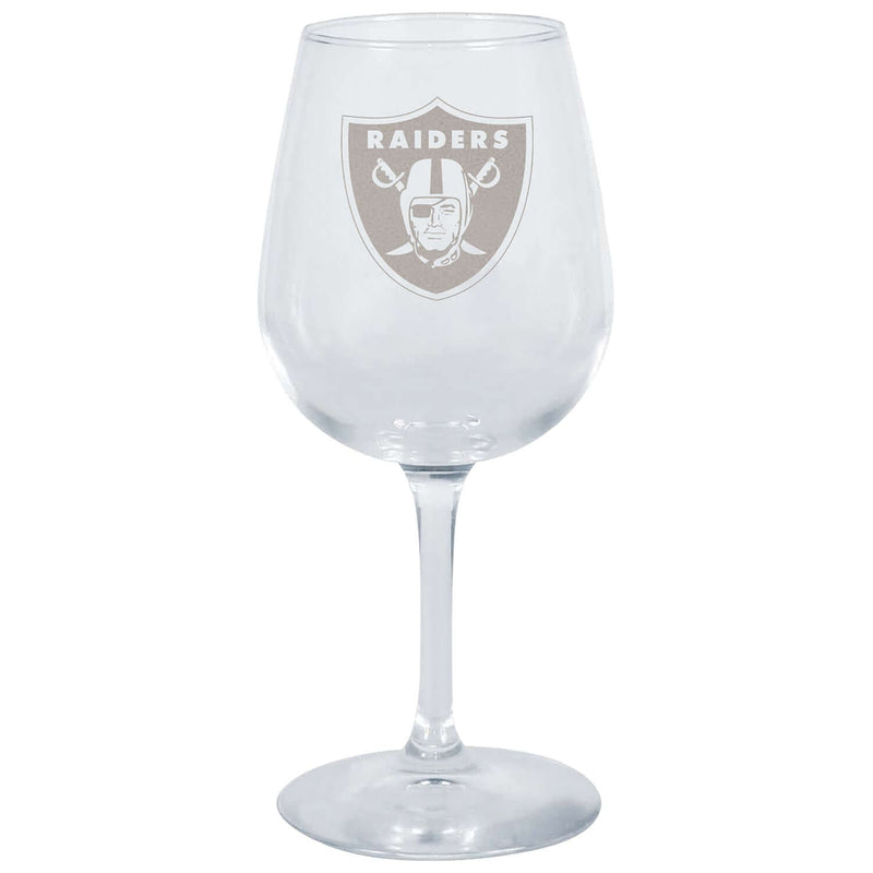 12.75oz Stemmed Wine Glass | Las Vegas Raiders CurrentProduct, Drinkware_category_All, Las Vegas Raiders, LVR, NFL 194207629840 $13.99