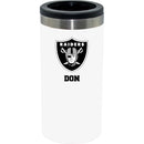 12oz Personalized White Stainless Steel Slim Can Holder | Las Vegas Raiders