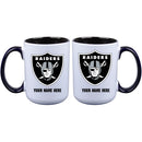 15oz Inner Color Personalized Ceramic Mug | Las Vegas Raiders 2790PER, CurrentProduct, Drinkware_category_All, Las Vegas Raiders, LVR, NFL, Personalized_Personalized  $27.99