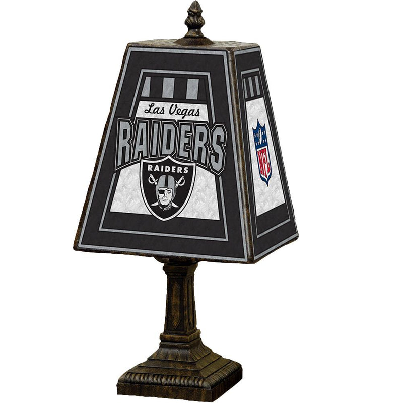 14 Inch Art Glass Table Lamp | Los Angeles Raiders CurrentProduct, Home & Office_category_All, Home & Office_category_Lighting, Las Vegas Raiders, LVR, NFL  $98.99