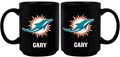 15oz Black Personalized Ceramic Mug | Miami Dolphins CurrentProduct, Drinkware_category_All, Engraved, MIA, Miami Dolphins, NFL, Personalized_Personalized 194207504260 $21.86
