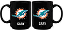 15oz Black Personalized Ceramic Mug | Miami Dolphins CurrentProduct, Drinkware_category_All, Engraved, MIA, Miami Dolphins, NFL, Personalized_Personalized 194207504260 $21.86