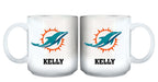 11oz White Personalized Ceramic Mug | Miami Dolphins CurrentProduct, Custom Drinkware, Drinkware_category_All, Gift Ideas, MIA, Miami Dolphins, NFL, Personalization, Personalized_Personalized 194207442562 $20.11