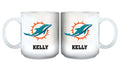 11oz White Personalized Ceramic Mug | Miami Dolphins CurrentProduct, Custom Drinkware, Drinkware_category_All, Gift Ideas, MIA, Miami Dolphins, NFL, Personalization, Personalized_Personalized 194207442562 $20.11
