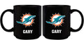 11oz Black Personalized Ceramic Mug | Miami Dolphins CurrentProduct, Custom Drinkware, Drinkware_category_All, Gift Ideas, MIA, Miami Dolphins, NFL, Personalization, Personalized_Personalized 194207372708 $20.11