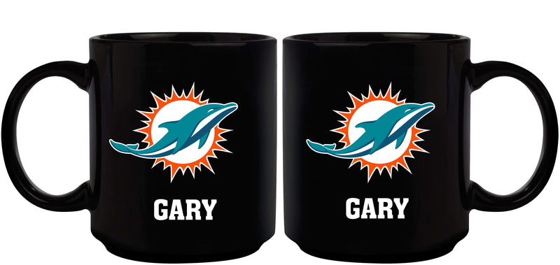 11oz Black Personalized Ceramic Mug | Miami Dolphins CurrentProduct, Custom Drinkware, Drinkware_category_All, Gift Ideas, MIA, Miami Dolphins, NFL, Personalization, Personalized_Personalized 194207372708 $20.11
