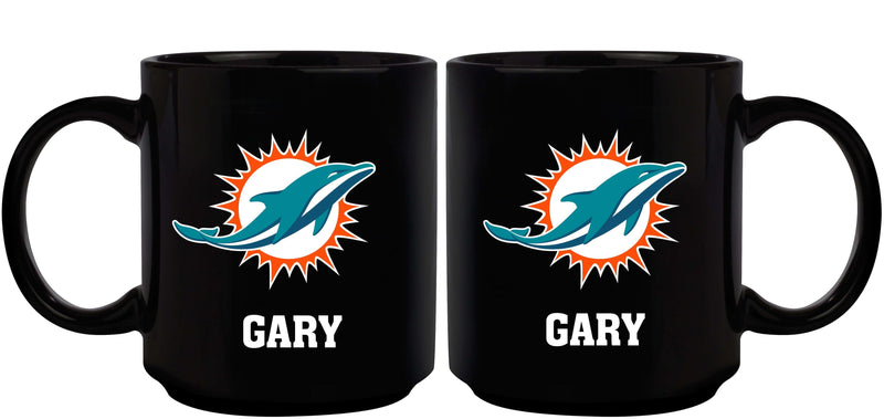 11oz Black Personalized Ceramic Mug | Miami Dolphins CurrentProduct, Custom Drinkware, Drinkware_category_All, Gift Ideas, MIA, Miami Dolphins, NFL, Personalization, Personalized_Personalized 194207372708 $20.11