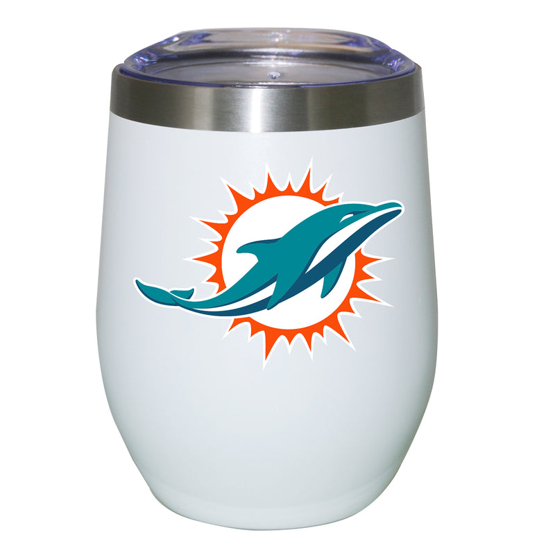 12oz White Stainless Steel Stemless Tumbler | Miami Dolphins CurrentProduct, Drinkware_category_All, MIA, Miami Dolphins, NFL 194207625446 $27.49
