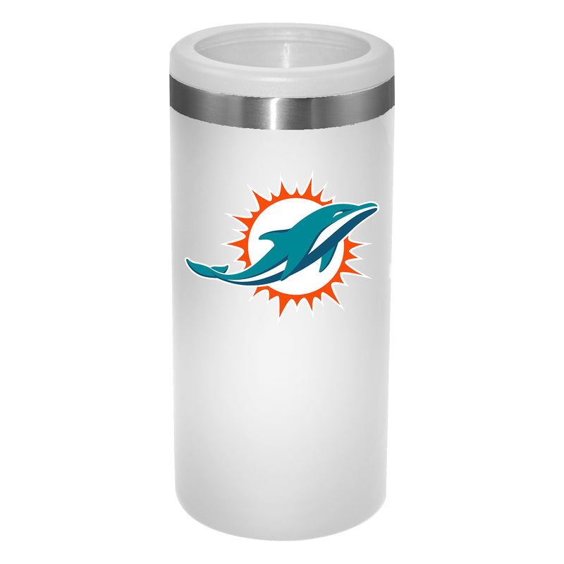 12oz White Slim Can Holder | Miami Dolphins