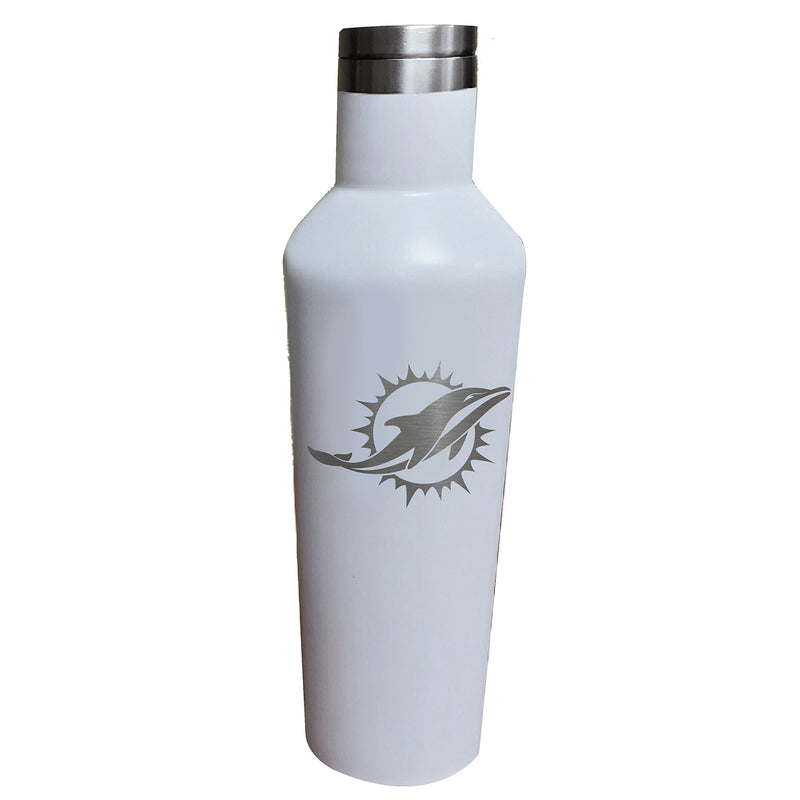 17oz White Etched Infinity Bottle | Miami Dolphins