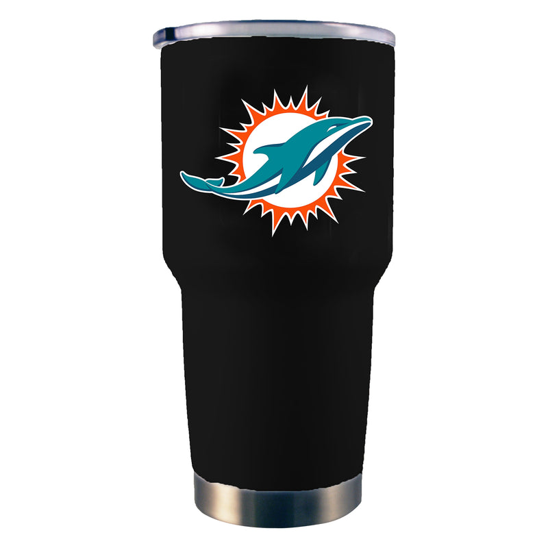 30oz Black Stainless Steel Tumbler | Miami Dolphins