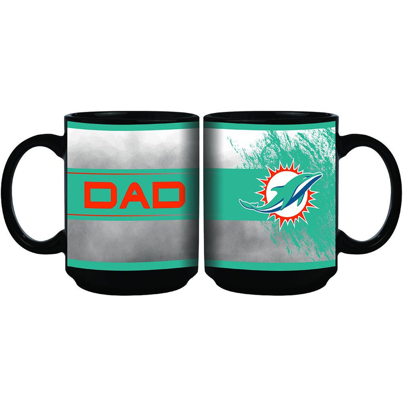 15oz Black Dad Mug | Miami Dolphins MIA, Miami Dolphins, NFL, OldProduct 888966287181 $13