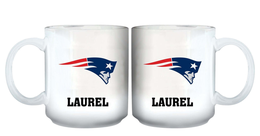 11oz White Personalized Ceramic Mug | New England Patriots CurrentProduct, Custom Drinkware, Drinkware_category_All, Gift Ideas, NEP, New England Patriots, NFL, Personalization, Personalized_Personalized 194207442555 $20.11