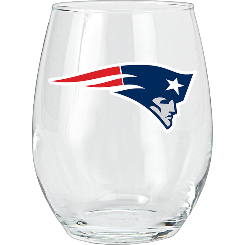 15oz Stemless Glass Tumbler | New England Patriots