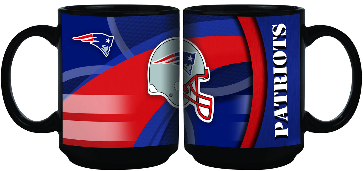 15oz Black Carbon Fiber Mug | New England Patriots NEP, New England Patriots, NFL, OldProduct 687746365770 $13
