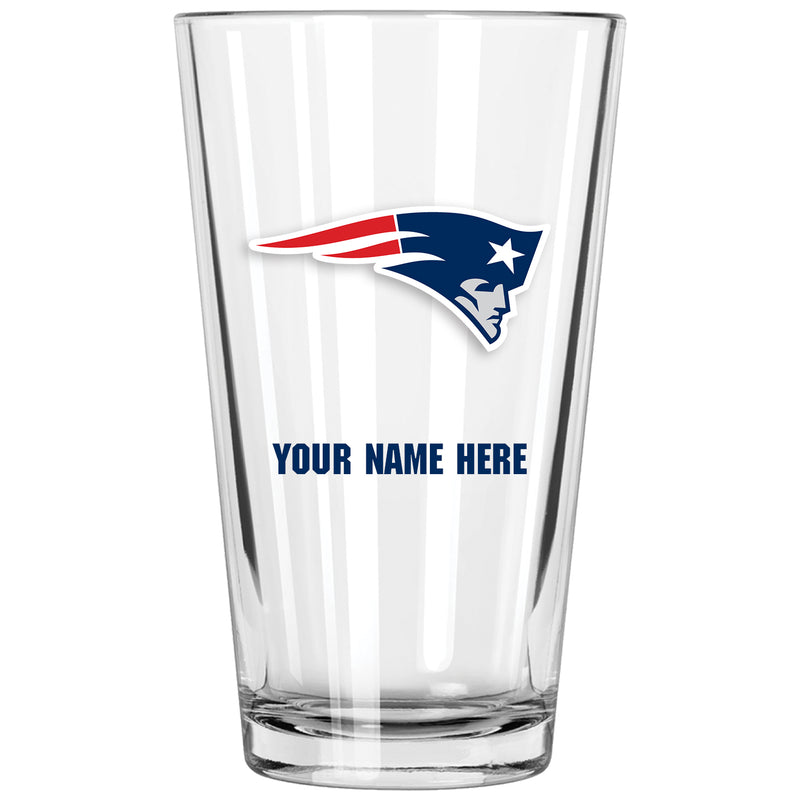 17oz Personalized Pint Glass | New England Patriots