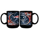 15oz Black Diamond Plate Mug | | New England Patriots NEP, New England Patriots, NFL, OldProduct 687746139807 $13