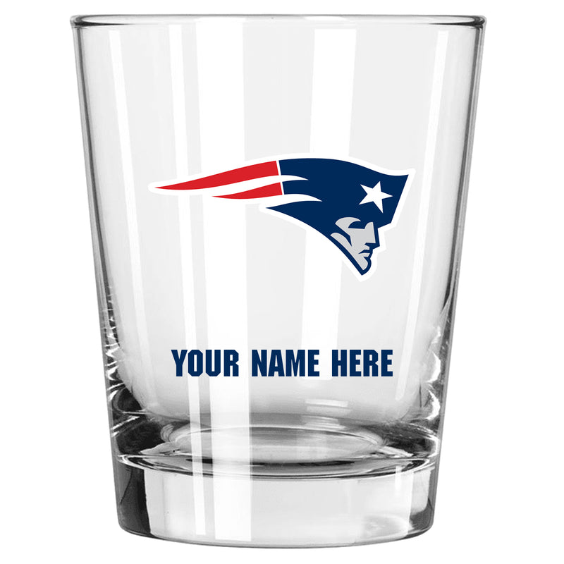 15oz Personalized Stemless Glass | New England Patriots