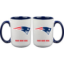 15oz Inner Color Personalized Ceramic Mug | New England Patriots 2790PER, CurrentProduct, Drinkware_category_All, NEP, New England Patriots, NFL, Personalized_Personalized  $27.99