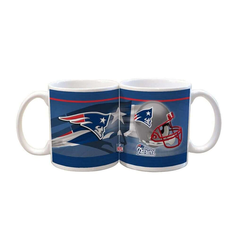 11oz White Helmet Mug | New England Patriots NEP, New England Patriots, NFL, OldProduct 687746753041 $10