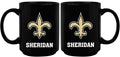 15oz Black Personalized Ceramic Mug | New Orleans Saints CurrentProduct, Drinkware_category_All, Engraved, New Orleans Saints, NFL, NOS, Personalized_Personalized 194207504345 $21.86