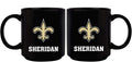 11oz Black Personalized Ceramic Mug | New Orleans Saints CurrentProduct, Custom Drinkware, Drinkware_category_All, Gift Ideas, New Orleans Saints, NFL, NOS, Personalization, Personalized_Personalized 194207372685 $20.11